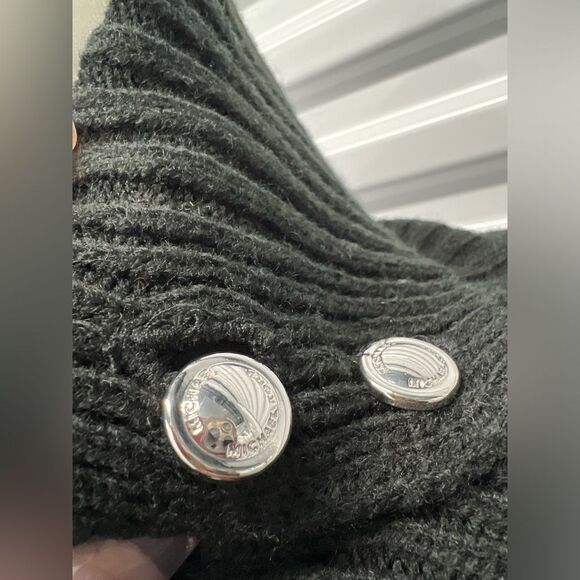 Michael Kors Black Ribbed Turtleneck Poncho - Picture 6 of 8